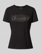 Guess Activewear T-Shirt mit Label-Detail Modell 'INGRID' in Black, Gr...