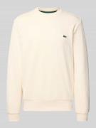 Lacoste Regular Fit Sweatshirt aus Baumwoll-Mix in Offwhite, Größe XXL