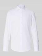 SEIDENSTICKER Slim Fit Business-Hemd mit Kentkragen in Weiss, Größe 44