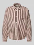 PROHIBITED Regular Fit Freizeithemd mit Leinen-Anteil in Bordeaux, Grö...