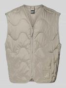 adidas Sportswear Steppweste mit Logo-Patch Modell 'NUGANIC' in Taupe,...