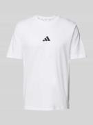 adidas Sportswear T-Shirt mit Label-Stitching in Weiss, Größe XL