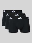 adidas Sportswear Trunks mit elastischem Logo-Bund im 3er-Pack in Blac...