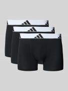 adidas Sportswear Trunks mit elastischem Logo-Bund im 3er-Pack in Blac...