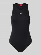 HUGO Body mit Label-Detail Modell 'Dasiel' in Black, Größe L