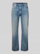 Levi's® Relaxed Straight Fit Jeans im Used Look Modell '555' in Hellbl...