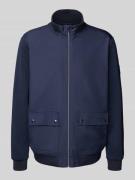 Christian Berg Men Sweatjacke mit Stehkragen in Marine, Größe 3XL