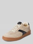 Marc O'Polo Low Top Sneaker aus weichem Veloursleder in Beige, Größe 3...