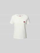 Kenzo T-Shirt mit Logo-Patch in Offwhite, Größe L