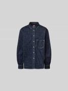 Kenzo Regular Fit Freizeithemd in Denim-Optik in Dunkelblau, Größe L