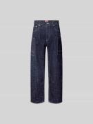 Kenzo Jeans mit Allover-Stickerei in Dunkelblau, Größe 31