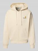 Carhartt Work In Progress Sweatjacke mit Känguru-Tasche in Offwhite, G...