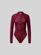 Self-Portrait Body aus reiner Viskose in Bordeaux, Größe L
