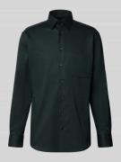 ETERNA Modern Fit Business-Hemd mit Kentkragen in Oliv, Größe 41
