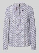 Marc Cain Regular Fit Bluse mit Allover-Motiv-Print in Lavender, Größe...