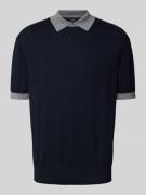 ARMANI EXCHANGE Regular Fit Poloshirt mit Kontrastbesatz in Marine, Gr...