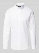 Jake*s Slim Fit Business-Hemd mit Kentkragen in Weiss, Größe 37/38