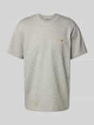 Carhartt Work In Progress T-Shirt mit Label-Stitching in Hellgrau Mela...