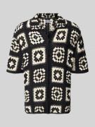 REVIEW Freizeithemd mit Lochstickerei in Black, Größe XL