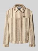 REVIEW Hemdjacke mit Reißverschluss in Offwhite, Größe M