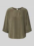 Luisa Cerano Blusenshirt mit 3/4-Ärmel in Khaki, Größe 42