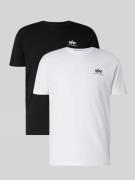 Alpha Industries T-Shirt mit Label-Print in Black, Größe L