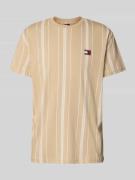 Tommy Jeans Regular Fit T-Shirt aus reine Baumwolle in Beige, Größe L