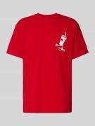 Tommy Jeans Relaxed Fit T-Shirt aus reiner Baumwolle in Rot, Größe L