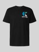 Calvin Klein Jeans T-Shirt mit Label-Print in Black, Größe L