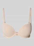 BOSS Push Up BH mit Spitzenbesatz Modell 'PURE' in Beige, Größe 75C