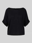 Oui Strickshirt mit Rundhalsausschnitt in BLACK, Größe 34
