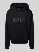 Balr. Hoodie mit Label-Stitching und Känguru-Tasche in Black, Größe L