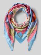 Guess Tuch mit Logo-Print Modell 'Kefiah' in Fuchsia, Größe 1