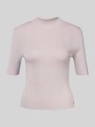 Marc Cain Pullover aus Lanawoll-Mix mit Logo-Applikation in Kitt, Größ...