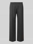 REVIEW Stoffhose mit elastischem Bund in Dunkelgrau Melange, Größe L