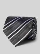 Monti Seidenkrawatte mit Allover-Print (7 cm) in Graphit, Größe 1