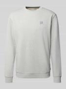 Scotch & Soda Sweatshirt mit gerippten Abschlüssen in Hellgrau Melange...