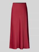 YAS Midirock mit elastischem Bund Modell 'PELLA' in Dunkelrot, Größe L