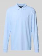 Polo Ralph Lauren Regular Fit Poloshirt mit Label-Stitching in Hellbla...