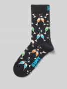 Happy Socks Socken mit Motiv-Stitching Modell 'Cheers' in Black, Größe...