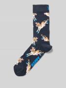 Happy Socks Socken mit Motiv-Stitching Modell 'Cow' in Dunkelblau, Grö...