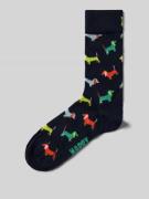 Happy Socks Socken mit Motiv-Stitching Modell 'PUPPY LOVE' in Marine, ...