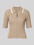 Scotch & Soda Strickshirt mit Umlegekragen und Schlüsselloch-Ausschnit...