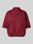 Emily Van den Bergh Regular Fit Schluppenbluse mit 1/2-Arm in Bordeaux...