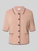Jake*s Collection Strickjacke mit Knopfleiste in Lachs, Größe M