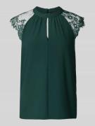 Vero Moda Regular Fit Blusentop mit Spitzen-Anteil Modell 'MILLA' in D...
