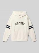 Tommy Hilfiger Teens Regular Fit Hoodie aus reiner Baumwolle in Ecru, ...