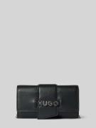 HUGO Clutch mit Label-Applikation aus Metall Modell 'MEL 2.0' in Black...