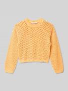 Garcia Strickpullover mit gerippten Abschlüssen in Orange, Größe 140