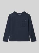 Mayoral Regular Fit Longsleeve mit Brusttasche in Marine, Größe 104